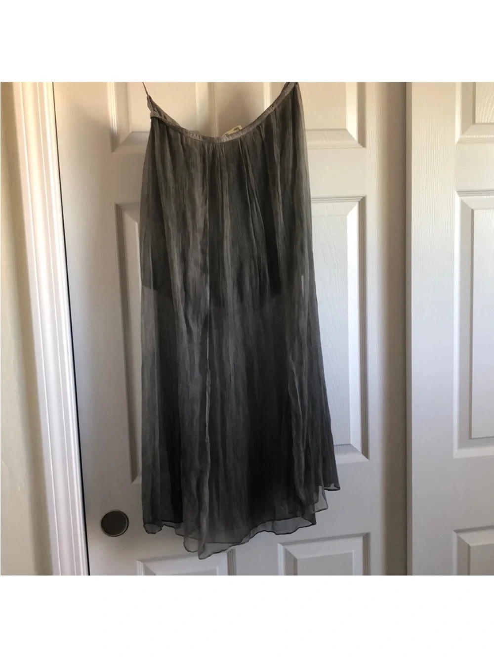 Free People New Romantics Lace Up Gray Skirt